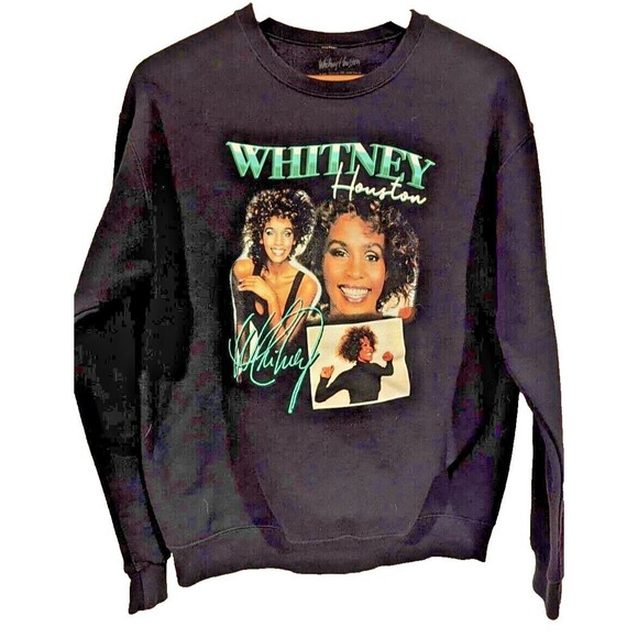 Whitney Houston Tops - Black Whitney Houston sweatshirt Sz S Soft‎ Casual fun